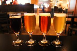 From left to right: Bridger Brewing's . Photo by Brent Zundel