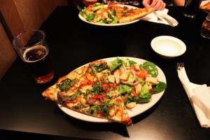 Craft beer and craft pizza. Photo by Brent Zundel