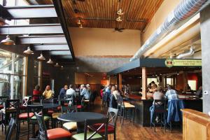 Looking into Bridger Brewing's dining area from the entryway. Photo by Brent Zundel
