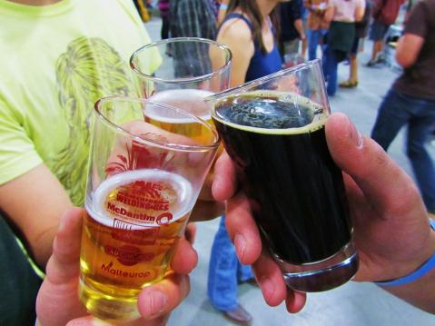 Local beers at the Brewers' Festival. Photo by Brent Zundel
