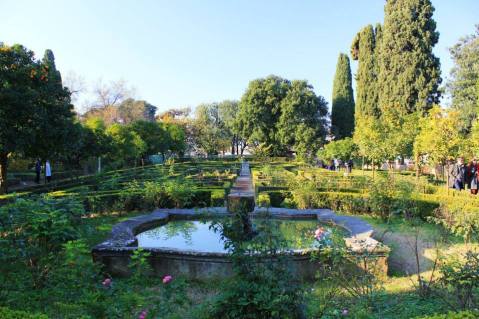 The gardens atop Palatino Hill