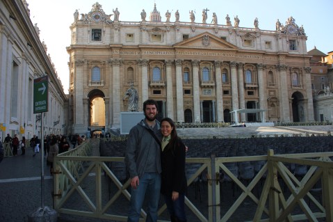 Amanda and I in front of St. Peter's Basilica.