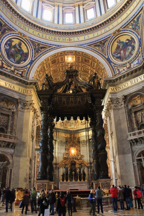 The final resting place of St. Peter in the basilica.