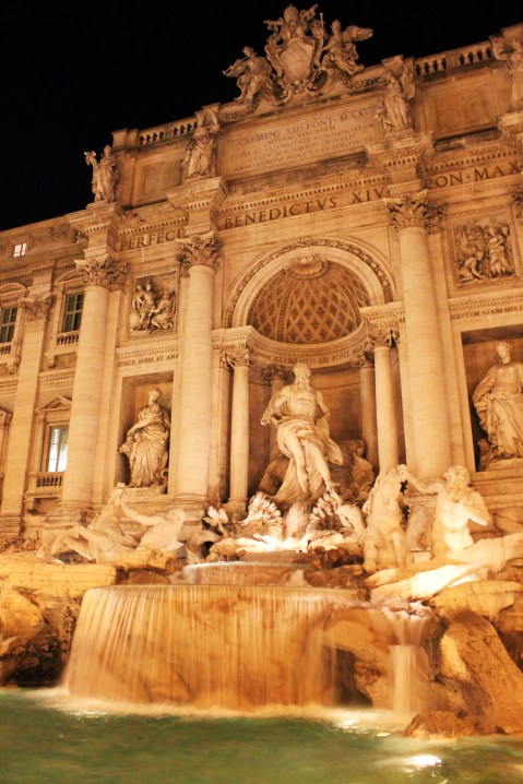 The Trevi Fountain.