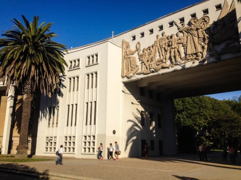 The entrance to the University of Concepción.
